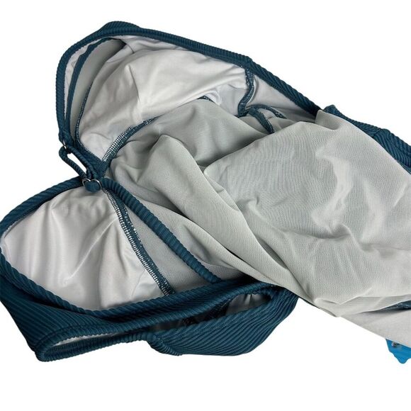 Cupshe Women's Blue One Piece Swimsuit V-Neck Cross-Back Size S - Picture 12 of 15